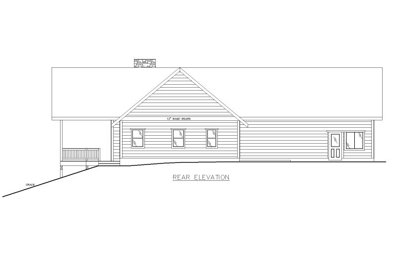 House Blueprint - Exterior - Other Elevation 1 for Craftsman House Plan #117-1068 - 4 bed, 3.5 bath