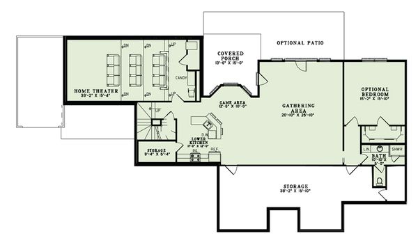 European Floor Plan - Lower Floor Plan #17-2509