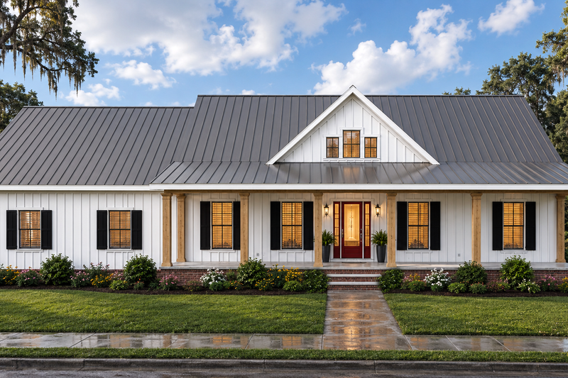 House Plan Design - Exterior - Front Elevation 3 for Farmhouse House Plan #44-316 - 4 bed, 3 bath