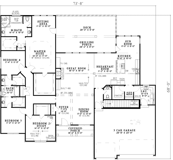 Home Plan - European Floor Plan - Main Floor Plan #17-2266