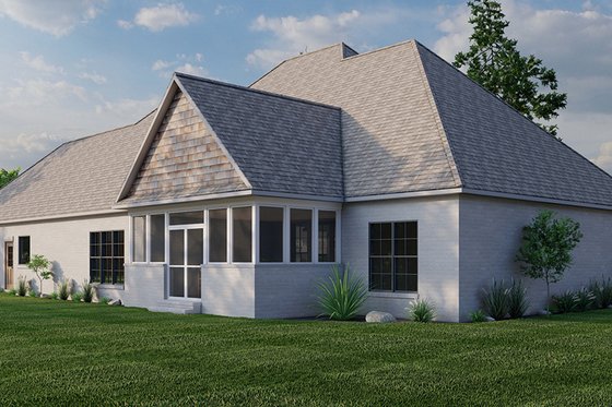 Exterior - Rear Elevation for Craftsman House Plan #923-314 - 3 bed, 2.5 bath