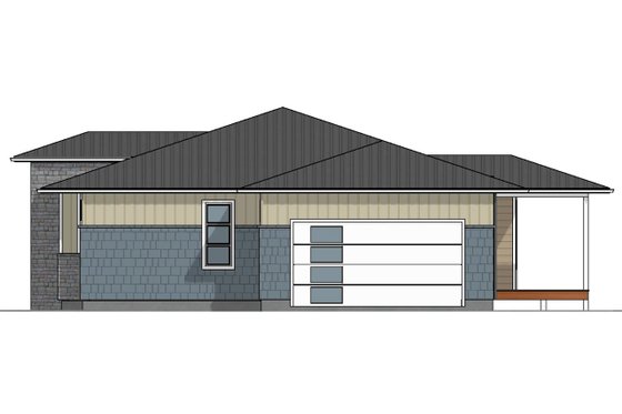 Exterior - Other Elevation for Ranch House Plan #126-233 - 3 bed, 2 bath