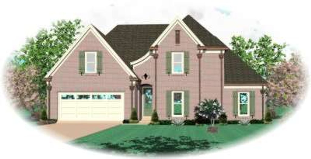 Exterior - Front Elevation 2 for European House Plan #81-1499 - 4 bed, 3 bath