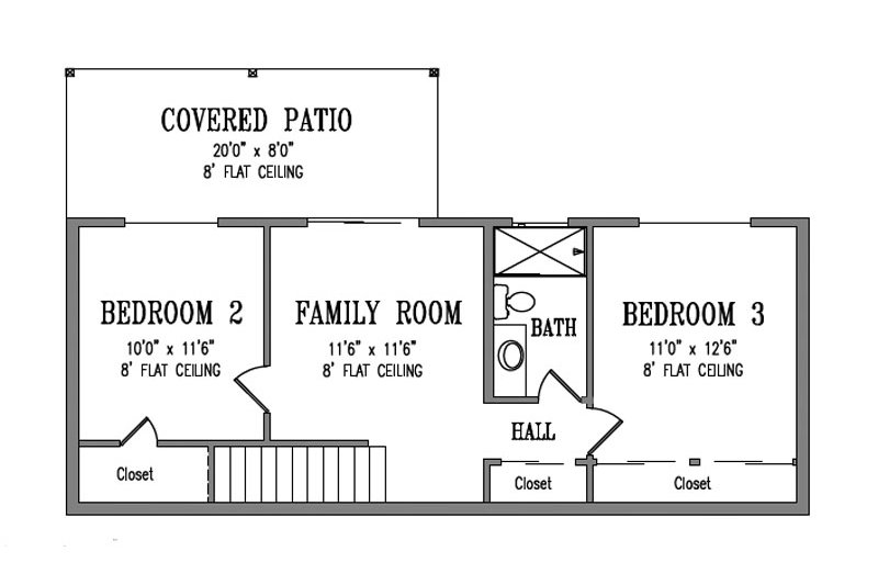 Adobe / Southwestern Style House Plan - 3 Beds 2.5 Baths 1659 Sq/Ft ...