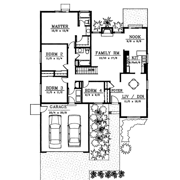 House Design - Traditional Floor Plan - Main Floor Plan #92-118
