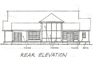 Exterior - Rear Elevation for Farmhouse House Plan #20-167 - 4 bed, 3 bath