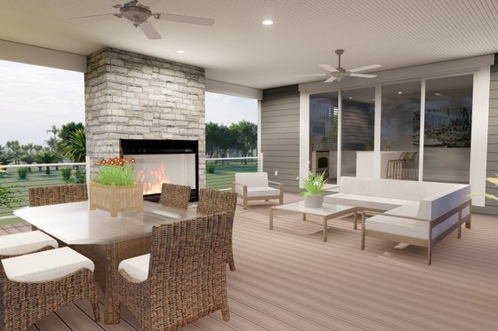 Exterior - Outdoor Living 3 for Traditional House Plan #1060-76 - 1 bed, 2.5 bath