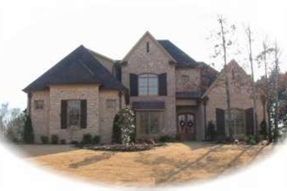 Exterior - Front Elevation for European House Plan #81-1324 - 4 bed, 4 bath