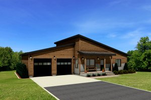 House Blueprint - Contemporary Exterior - Front Elevation Plan #1084-5
