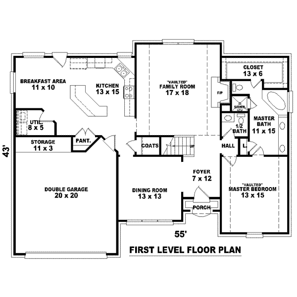 European Floor Plan - Main Floor Plan #81-1435