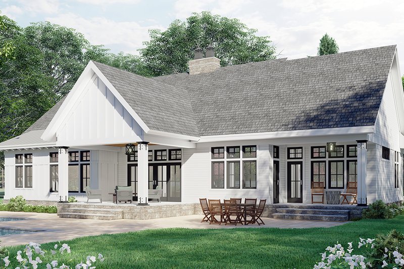 Dream House Plan - Exterior - Rear Elevation 1 for Farmhouse House Plan #51-1170 - 3 bed, 2.5 bath