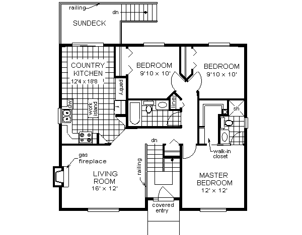 Architectural House Design - Contemporary Floor Plan - Main Floor Plan #18-310