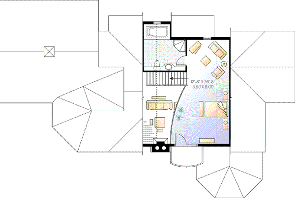 Dream House Plan - Traditional Floor Plan - Upper Floor Plan #23-387