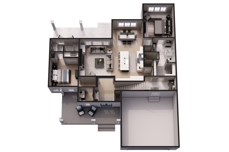 Home Plan - Floor Plan - Main Floor 1 for Traditional House Plan #51-1415 - 4 bed, 3.5 bath