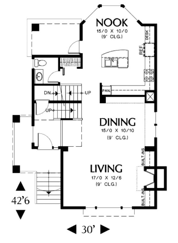 Architectural House Design - Traditional Floor Plan - Main Floor Plan #48-440