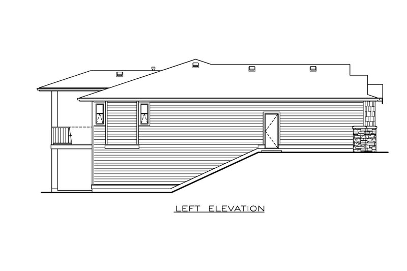 Home Plan - Exterior - Other Elevation for Ranch House Plan #1100-166 - 3 bed, 2 bath