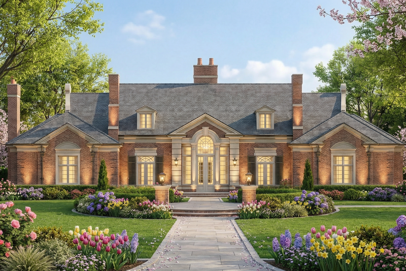 Home Plan - Exterior - Front Elevation 4 for European House Plan #119-106 - 3 bed, 4.5 bath