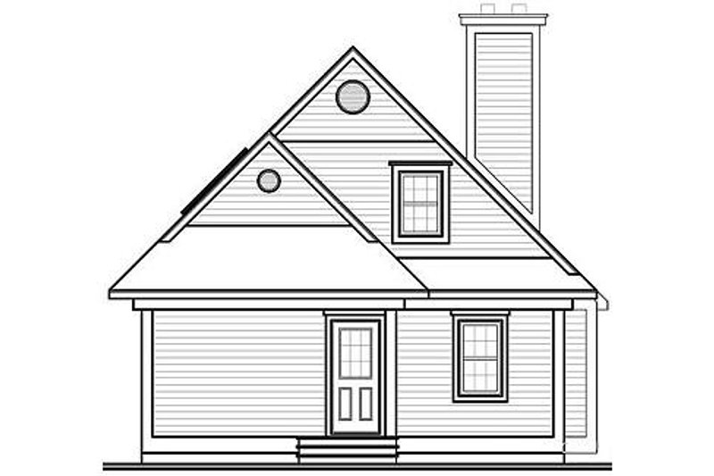 Dream House Plan - Exterior - Rear Elevation for Beach House Plan #23-492 - 3 bed, 2 bath