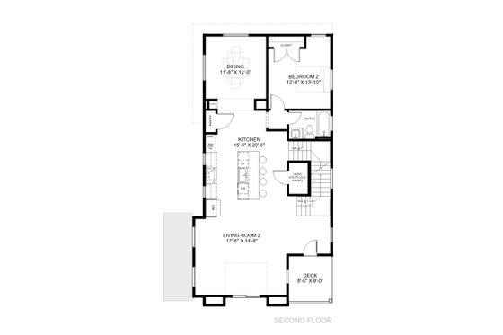 Floor Plan - Main Floor for Modern House Plan #1085-7 - 4 bed, 4 bath