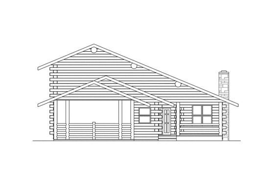 Exterior - Other Elevation for Log House Plan #124-314 - 2 bed, 2.5 bath