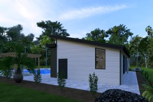 Exterior - Other Elevation 2 for Modern House Plan #1111-32, 1 bath