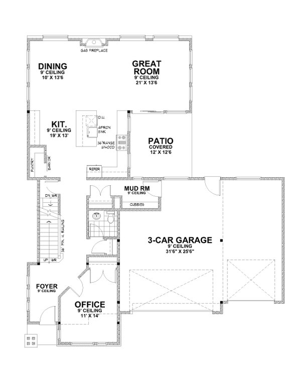 Prairie Floor Plan - Main Floor Plan #112-218