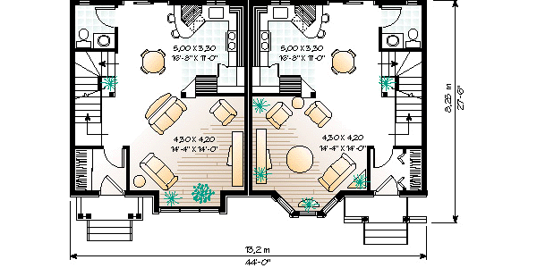 Dream House Plan - Traditional Floor Plan - Main Floor Plan #23-2051