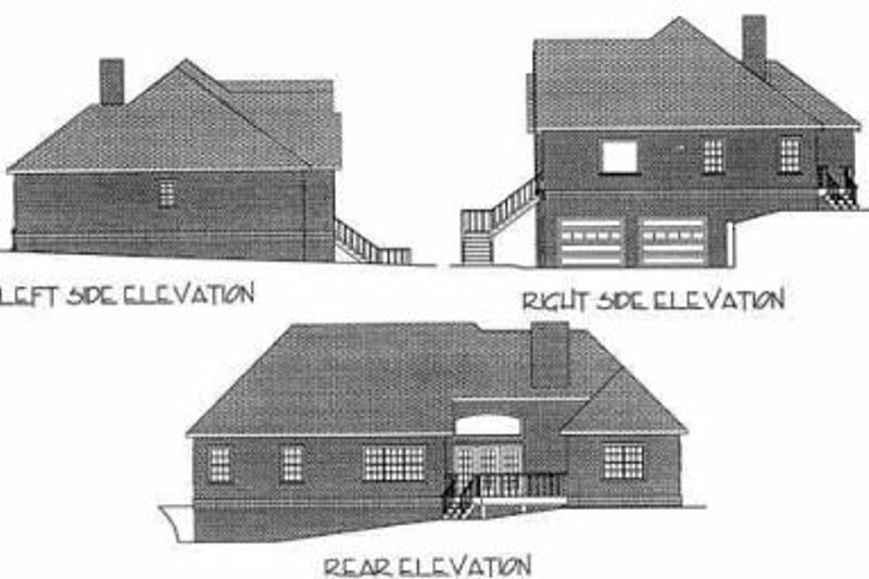 Dream House Plan - Exterior - Rear Elevation for Southern House Plan #56-169 - 3 bed, 2.5 bath