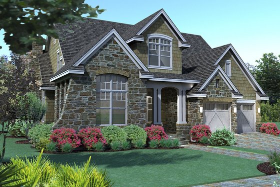 Exterior - Front Elevation 3 for Traditional House Plan #120-166 - 3 bed, 2.5 bath