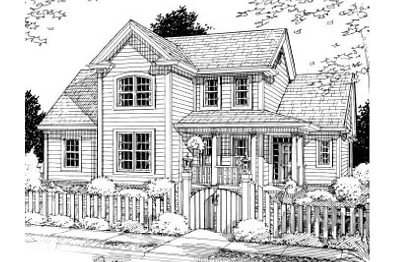 Traditional Style House Plan - 3 Beds 2.5 Baths 1664 Sq/Ft Plan #20-370