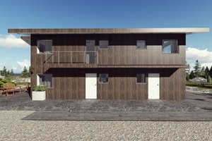 Exterior - Rear Elevation for Modern House Plan #549-5 - 5 bed, 5 bath