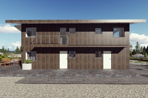 Exterior - Rear Elevation for Modern House Plan #549-5 - 5 bed, 5 bath