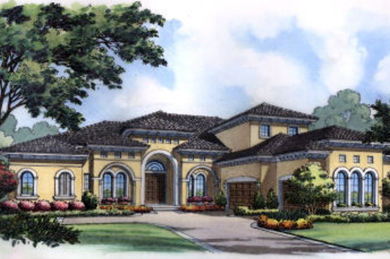 Home Plan - European Exterior - Front Elevation Plan #417-436