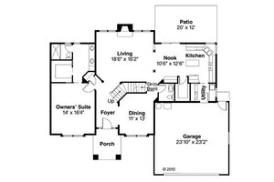 Floor Plan - Main Floor for Traditional House Plan #124-382 - 3 bed, 2.5 bath