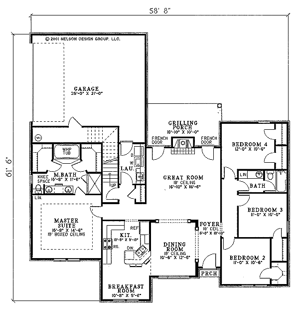 Dream House Plan - Traditional Floor Plan - Main Floor Plan #17-1123