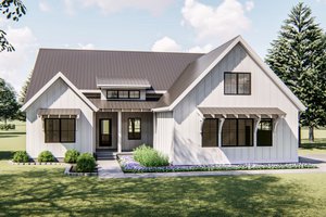 Architectural House Design - Farmhouse Exterior - Front Elevation Plan #455-216