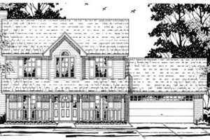 Traditional Exterior - Front Elevation Plan #42-203