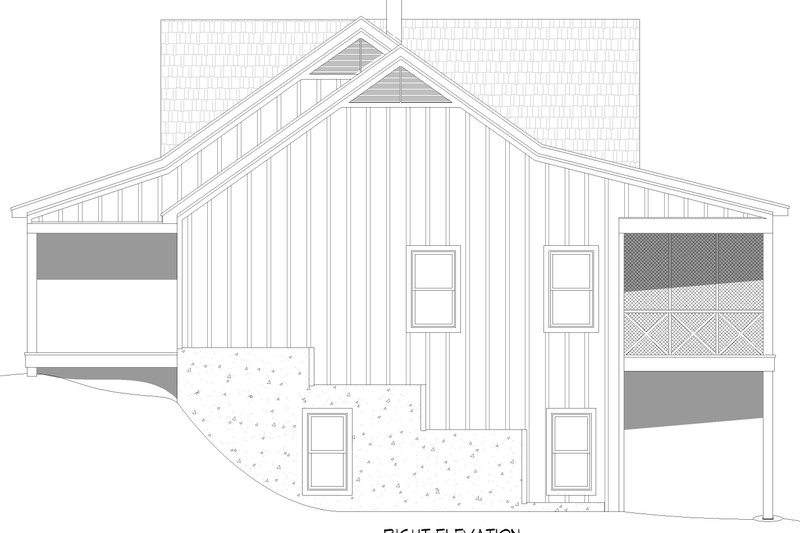 House Blueprint - Exterior - Other Elevation for Farmhouse House Plan #932-388 - 4 bed, 3 bath
