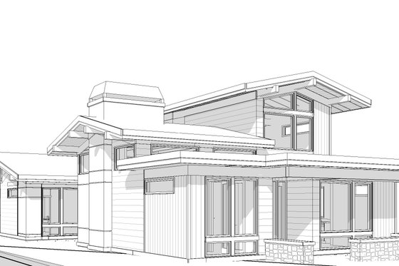 Exterior - Other Elevation 1 for Modern House Plan #895-158 - 3 bed, 2.5 bath