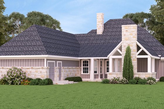 Exterior - Rear Elevation for Craftsman House Plan #45-607 - 3 bed, 2 bath