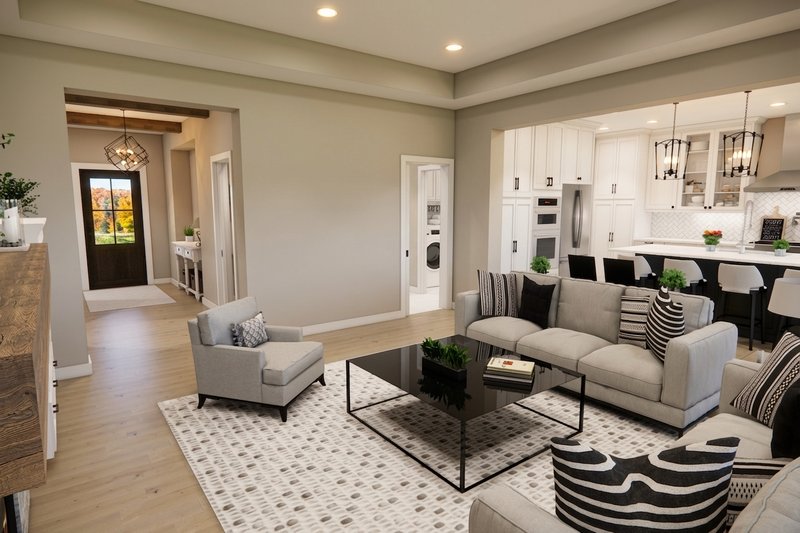 Dream House Plan - Interior - Family Room 1 for Ranch House Plan #51-1583 - 3 bed, 2.5 bath
