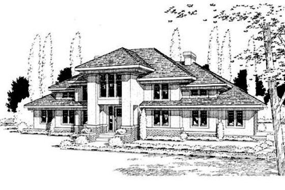 Exterior - Front Elevation for Traditional House Plan #312-821 - 4 bed, 2.5 bath