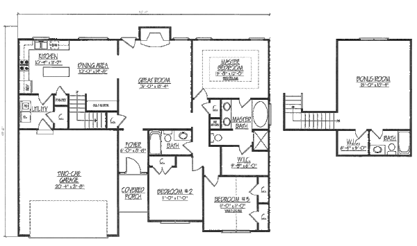 Ranch Floor Plan - Main Floor Plan #412-137
