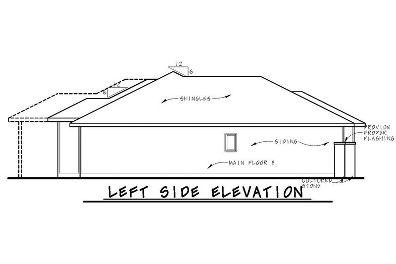 Architectural House Design - Left Side Elevation