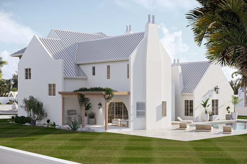 House Blueprint - Exterior - Other Elevation 3 for Beach House Plan #455-765 - 4 bed, 4.5 bath