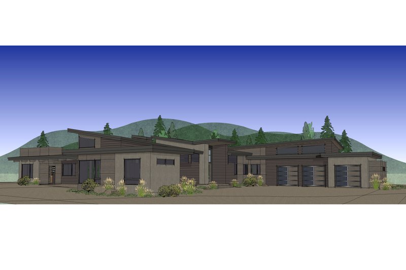 Architectural House Design - Modern Exterior - Front Elevation Plan #892-36