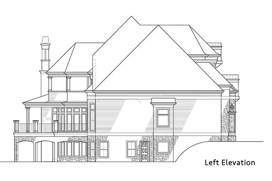 Exterior - Other Elevation for European House Plan #119-443 - 4 bed, 4.5 bath