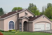 Adobe / Southwestern Style House Plan - 4 Beds 3 Baths 2357 Sq/Ft Plan #1-537 