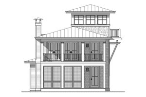 Exterior - Front Elevation 3 for Beach House Plan #901-113 - 3 bed, 3 bath