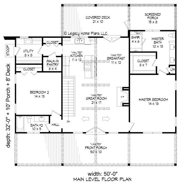 House Design - Country Floor Plan - Main Floor Plan #932-587